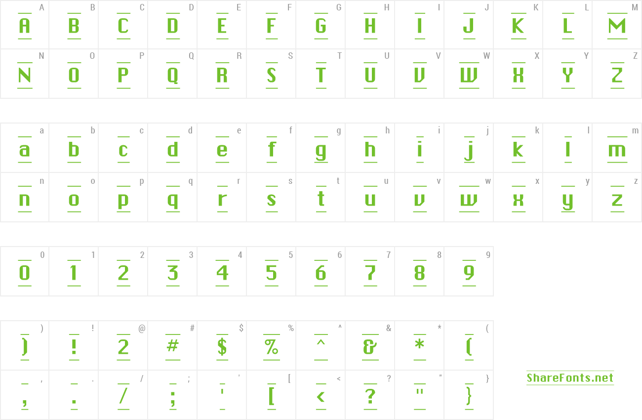 Font ButtonPlainFLF preview